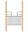 Welded Half Swing Gate - Galvanized